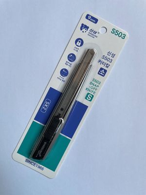 86 mm Noże użyteczne szary, jedno ostrze, ślizgowy zamek, waga 34 g