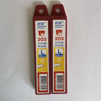Wytrzymałe ostrza noża 18 mm, łamane, kąt 60 stopni, grubość 0,5 mm